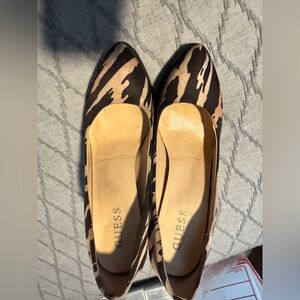 Tan and black high heel shoes 5 in heel